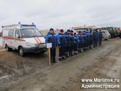 Тактико-специальное учение, посвященное пропуску ледохода, прошло в Мариинске