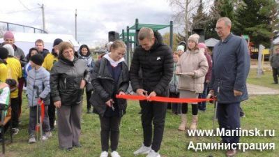 В с. Красные Орлы состоялось торжественное открытие спортивной площадки