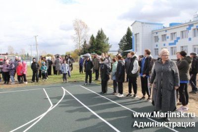 В с. Красные Орлы состоялось торжественное открытие спортивной площадки