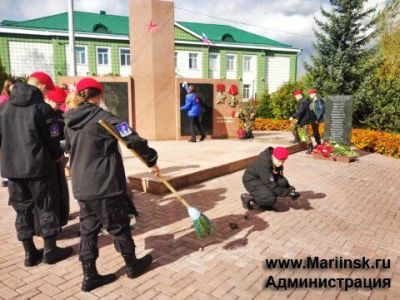 Юнармейцы Кузбасса вносят вклад в подготовку к 80-летию Великой Победы