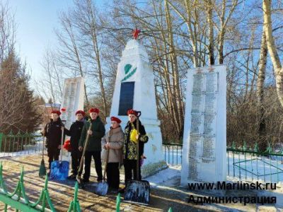 Юнармейцы стали активными участниками операции "Обелиск" в с. Красные Орлы.